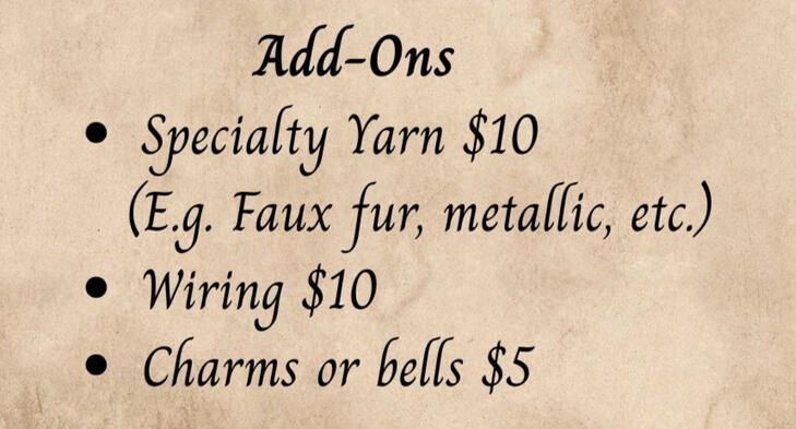 Crochet Commissions Add-Ons